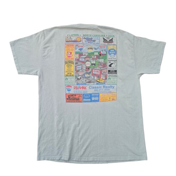 Clayton, NC Tee Size XL Light Sage Green Short Sleeve Tshirt Graphic Print - Picture 8 of 9